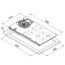 TEKA 90cm Hybrid Gas On Glass & Induction Cooktop